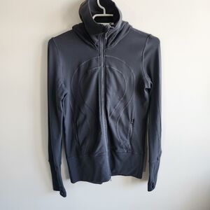 VTG Vintage Lululemon Stride Hooded Jacket Zip Up Size 6 Yoga Run Cozy Zip Up